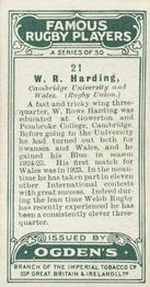 1926 Ogden’s Famous Rugby Players #21 Rowe Harding Back